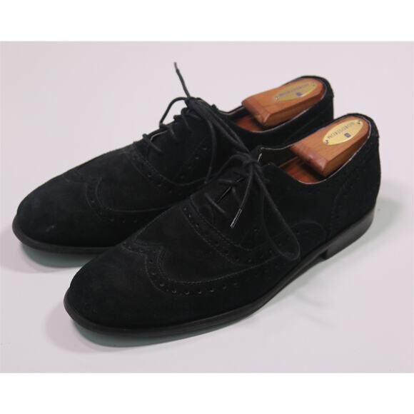 John Varvatos Black Suede Oxfords - Picture 2 of 11